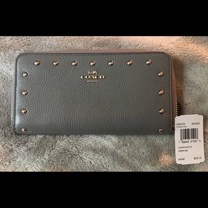 **NEW** Coach Accordion Zip Wallet with Studs